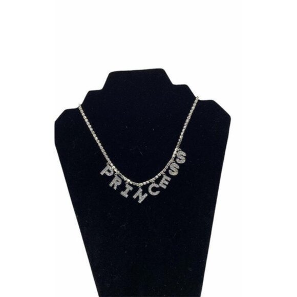 Princess Rhinestones Statement Short Necklace - Picture 1 of 9